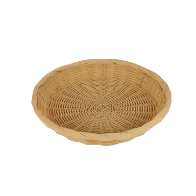 Woven Rattan Basket Round Natural Cm X Cm Cooksmill