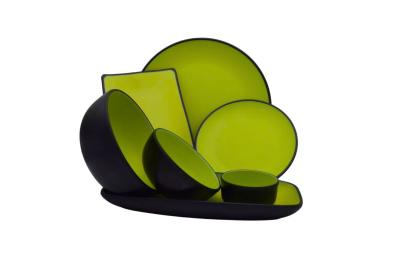 Cooksmill Black & Green Modern Melamine