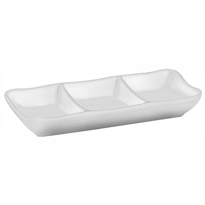 Lacor Melamine 3 Division Tray White 19 x 8 x 3 cm