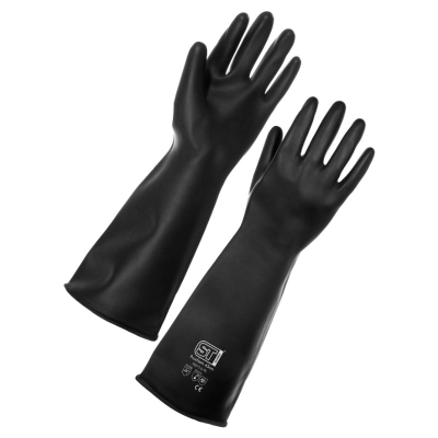 Supertouch Prochem® Heavy Duty Black Rubber Gloves 45cm Large