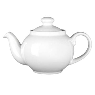 Steelite Simplicity White Traditional Teapot & Lid 42.5cl / 15oz (Pack 6)