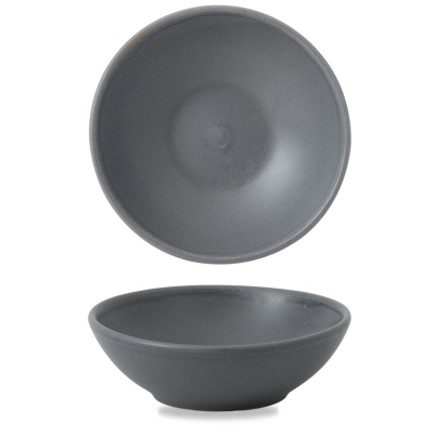 Churchill Seattle Grey Contour Shallow Bowl 9oz (Pack 12)