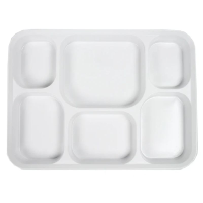 Bagasse Disposable Thali Plate 6 Comp. (Pack 25)