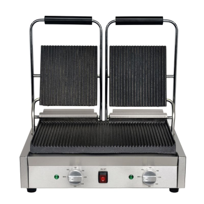 Mercury Double Ribbed Contact Grill 2.9kW