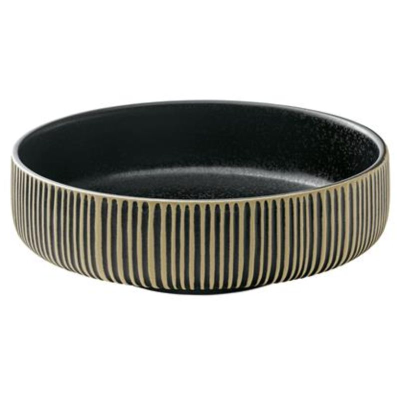 Nara Black and White Bowl Round Deep 7.8cm / 88cl (Pack 6)