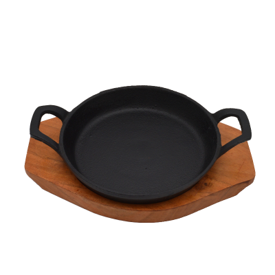 Round Handled Sizzler with Base 7.5"