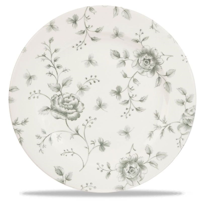 Churchill Rose Chintz Grey Profile Plate 8.25" (Pack 6)