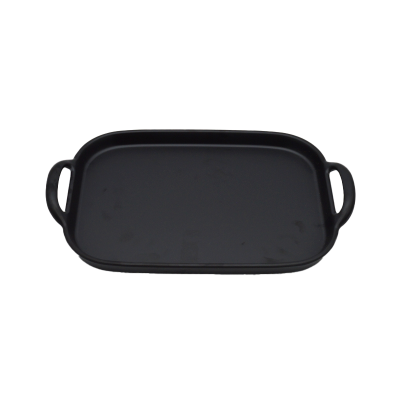 Melamine Black Serving Tray with 2 Handles 30cm