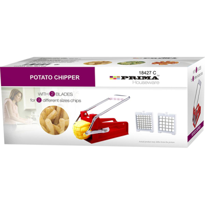 Potato Chipper French Fries Slicer Chip Cutter Chopper Maker Slicer + 2  Blades