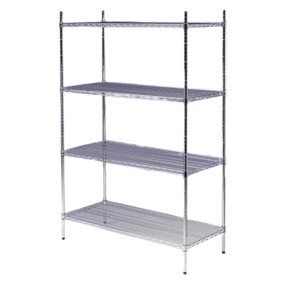 Chrome Shelving 4 Tier w180 x d30 x h180cm