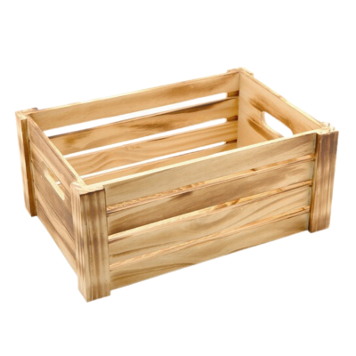 Wooden Crate Burnt Finish 34x23x15cm