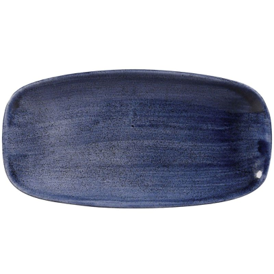 Churchill Stonecast Patina Cobalt Blue Chefs Oblong Plate 11.75x6" (Pack 12)