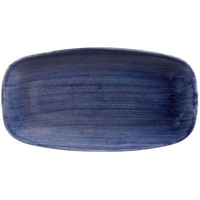 Churchill Stonecast Patina Cobalt Blue Chefs Oblong Plate 13.88x7.38" (Pack 6)