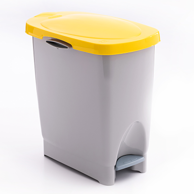 Araven Ecobin Pedal Operated Bin Yellow Lid 22 Litre