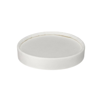 White Soup Cup Lid PP Lined Fits 8oz-12oz (For 137488)