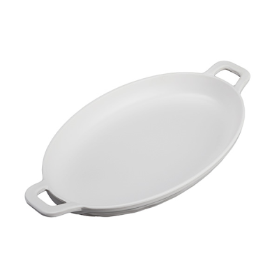 Melamine Oval Serving Dish White 23.5x10cm