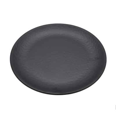 Melamine Hammered Black Presentation Plate 31.5cm