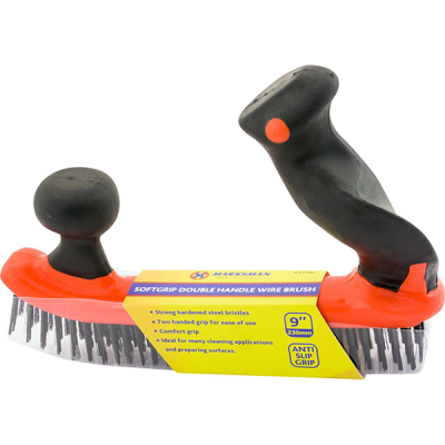 Marksman Softgrip Ergonomic Two Handle Wire Brush