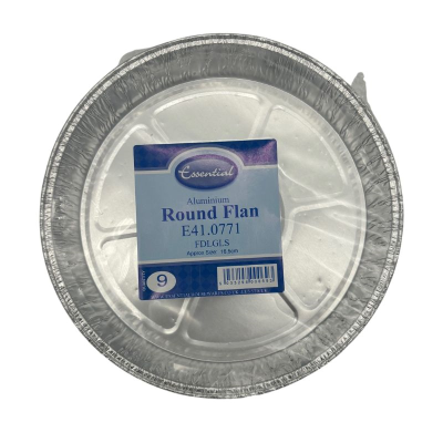 Essential Aluminium Flan Tray Round 16.5cm (Pack 9)