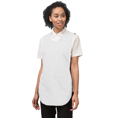 Woman's Tabard with 2 Pockets White Small