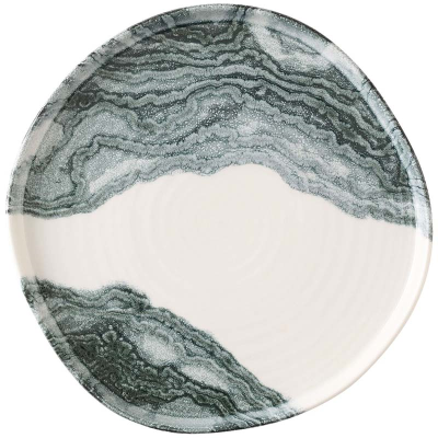 Churchill Tide Black Organic Walled Plate 10.5" 