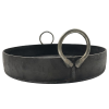 Round Black Iron Karahi 26" with Straight Sides 4" High