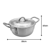 Aluminium Cooking Pot Casserole and Lid 22cm, 5 Litres