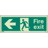 Sign Fire Exit Left Photoluminescent