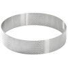 Stainless Steel Straight Perforated Tart Ring 15.5 x 3.5cm