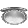 Stainless Steel Hammered Moon Thali Tray with Plate