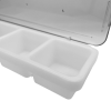 White Plastic Condiment Dispenser 4 Compartment