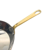 Copper Plated Hammered Mini Frying Pan, Long Brass Handle 15cm