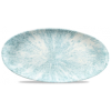 Churchill Stone Aquamarine Oval Chefs Plate 13.75x6.75" (Pack 6)