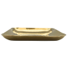 Brass Plated Hammered Square Plate / Platter 21cm