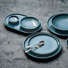 Schonwald Shiro Petrol Blue Oval Plate 36 x 24cm (Pack 4)