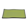 Melamine Black Green Rectangular Serving Platter 27cm x 16cm