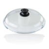 AMT Gastroguss Glass Lid with Black Knob 24cm