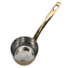 Brass Plated Hammered Mini Serving Sauce Pan with Brass Handle 6.5cm