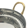 Copper Plated Hammered Round Curved Serving Dish with Brass Handles 16cm