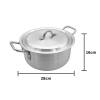 Aluminium Cooking Pot Casserole and Lid 28cm, 10.5 Litres