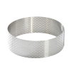 Stainless Steel Straight Perforated Tart Ring 10.5 x 3.5cm