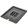 Gastronorm Lid Black Polycarbonate 1/2 Notched