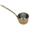 Brass Plated Hammered Mini Serving Sauce Pan with Brass Handle 6.5cm