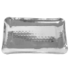 Steel Hammered Rectangular Platters 11"x6"