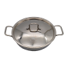 Stainless Steel Tri Ply Karahi with Lid 28cm