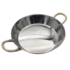 Copper Plated Hammered Mini Frying Pan, 2 Brass Handles 16cm