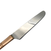 Bamboo Knife Silver Top Brass Handle