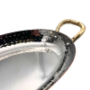 Brass Plated Hammered Oval Serving Dish with Brass Handles 21cm