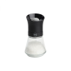 Tip Top Salt Mill with Black Top and Glass Base Adjustable Grinder 125 x 65mm