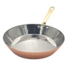 Copper Plated Hammered Mini Frying Pan, Long Brass Handle 15cm